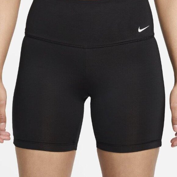 Nike Women's Essential 6" Kick Swim Shorts Black Lined Pockets Large NWT - Picture 1 of 7